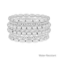 Oval Beaded Stretch Bracelet