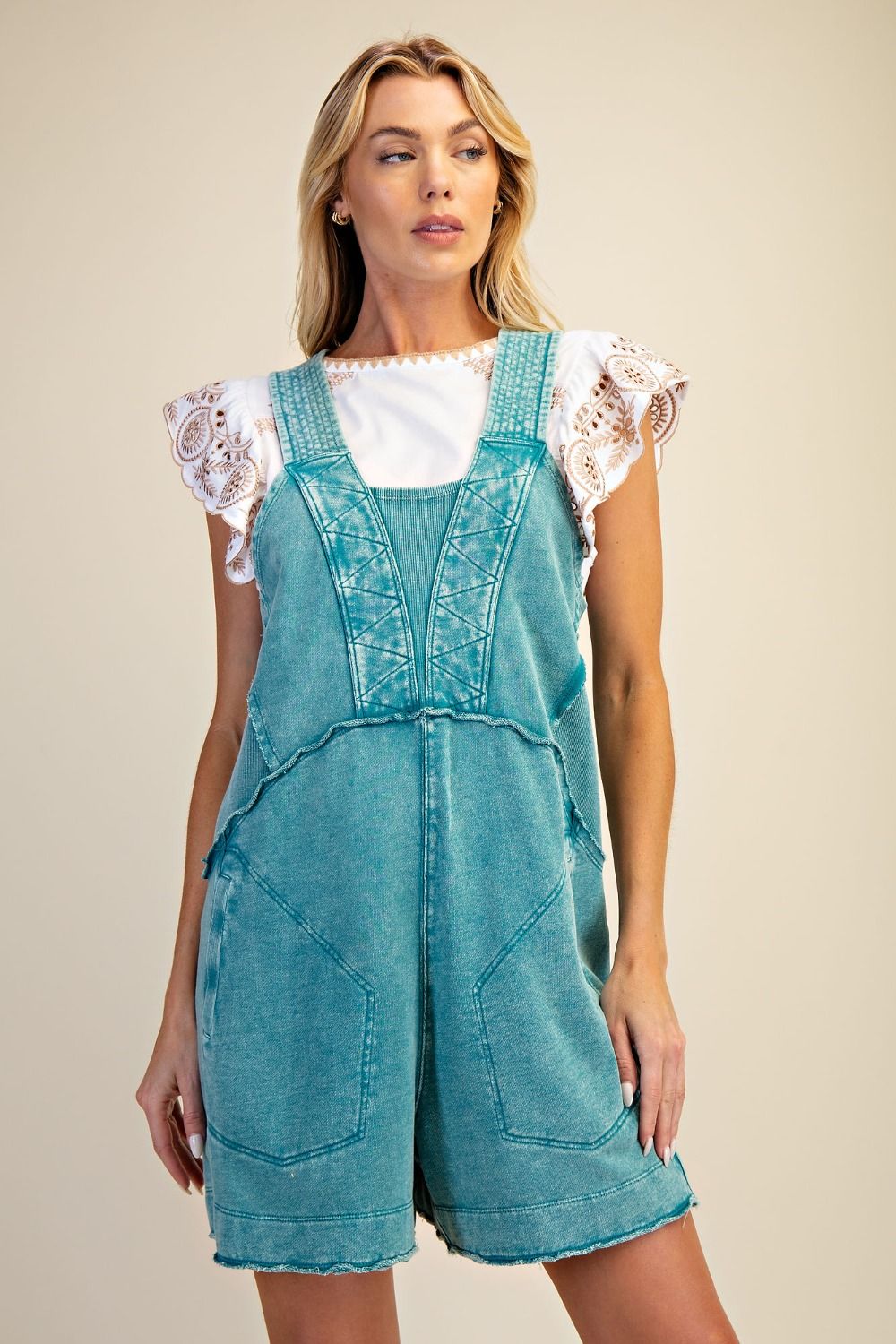 Mineral Wash Terry Romper
