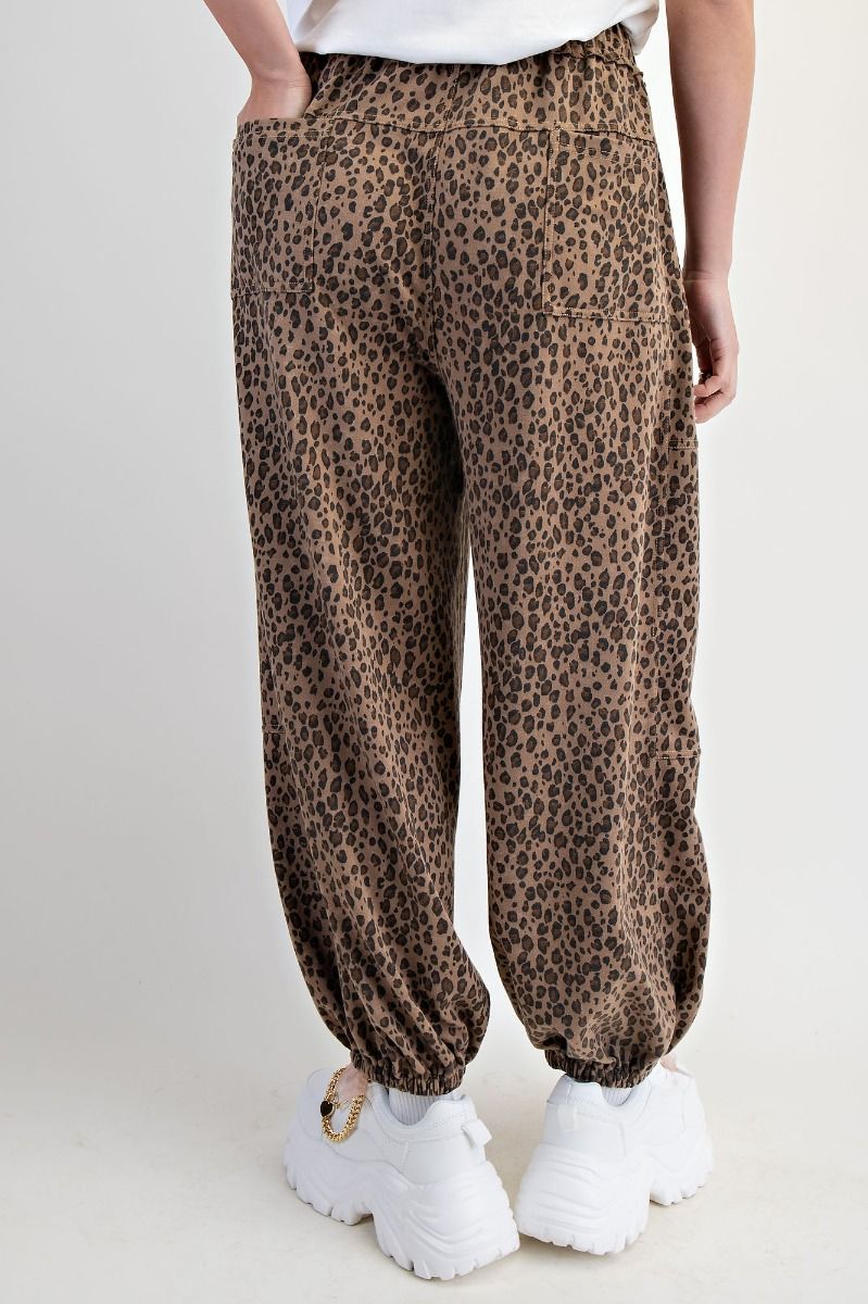 Animal Print Terry Pants