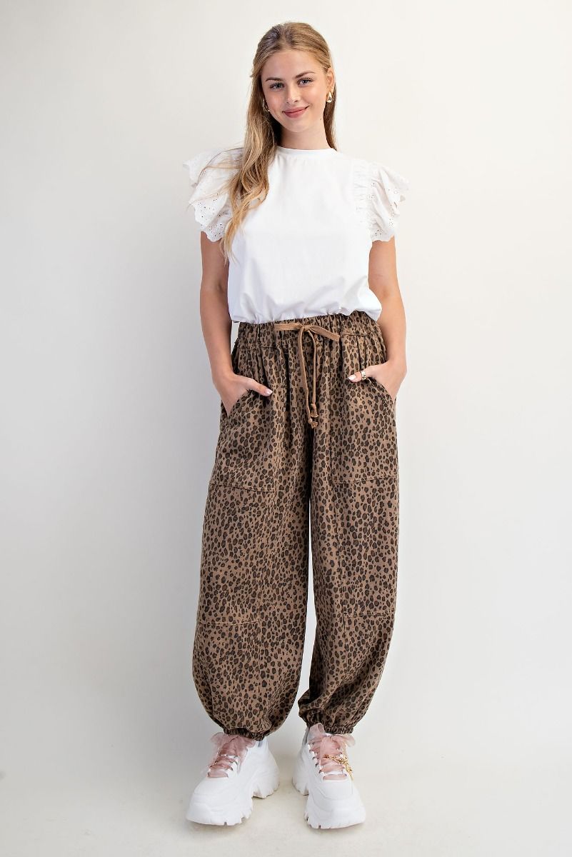 Animal Print Terry Pants