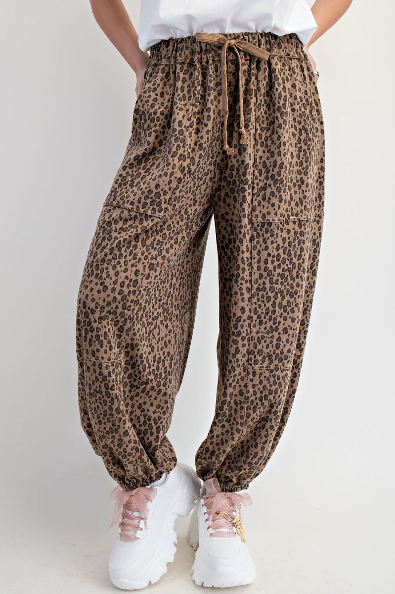 Animal Print Terry Pants