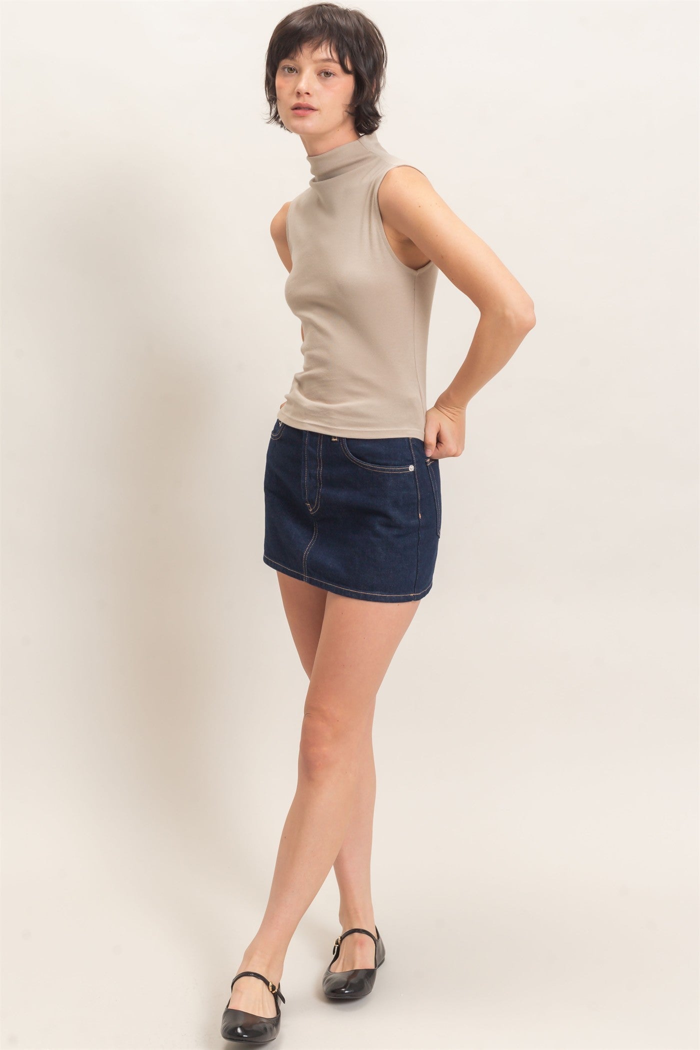 Mock Neck Top