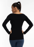 Ribbed Reversible Long Sleeve Top