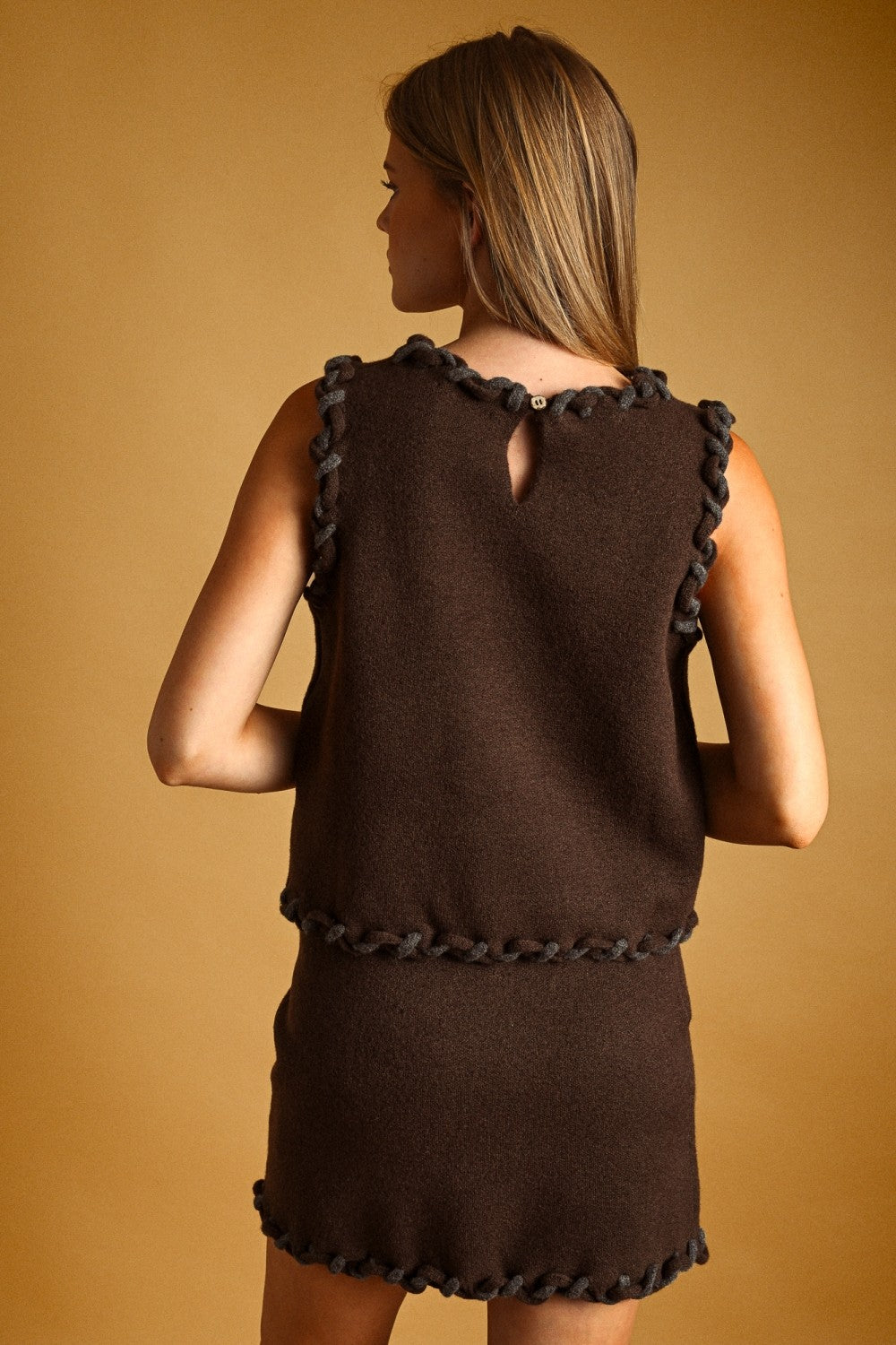 Braided Detailed Knit Top