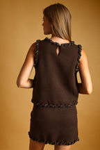 Braided Detailed Knit Top