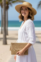 Straw Summer Pouch