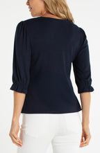 Elbow Sleeve Knit Top