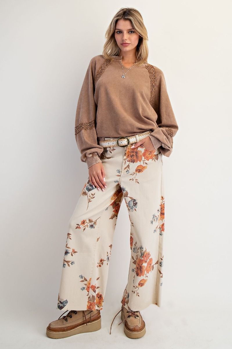 Flower Print Pants