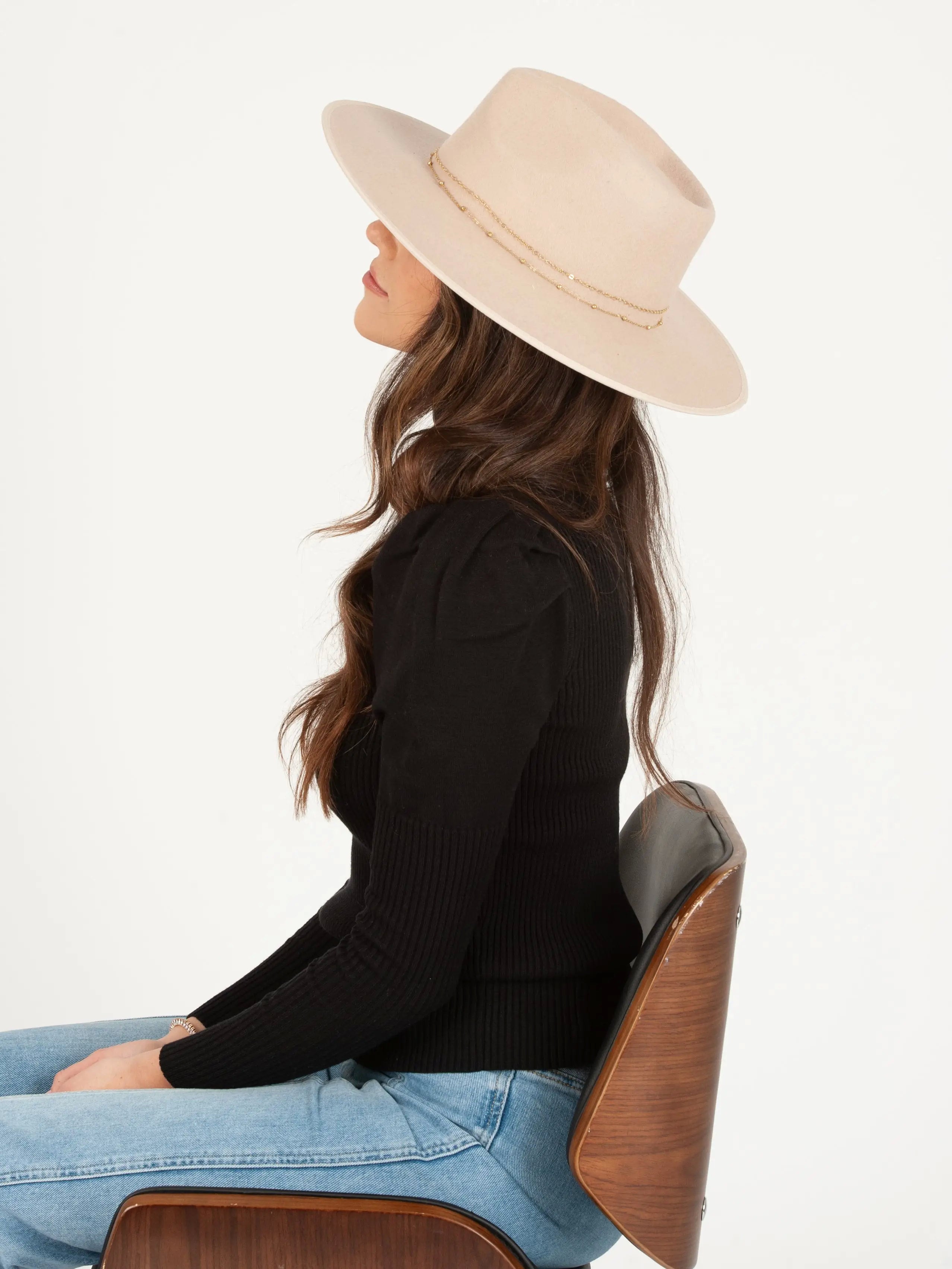 Cooper Wool Fedora With Double Chain