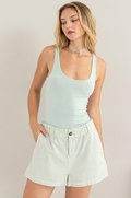 Scoop Neck Tank Top - Mint