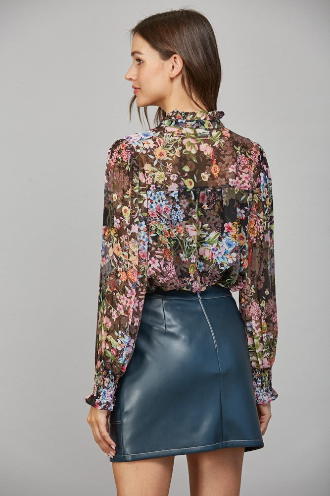 Floral print Chiffon Blouse