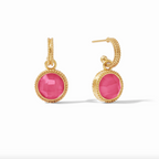 Julie Vos Fleur-de-Lis Hoop and Charm Earrings