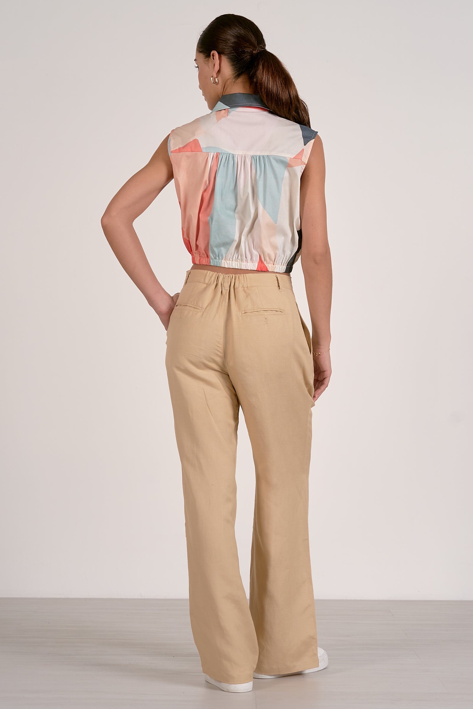 Multi Prism Collard Top