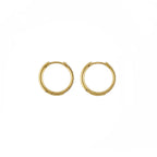 Gold Diamond Hoops - 18mm