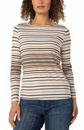 Boat Neck Knit Top