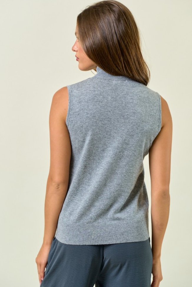 Basic Mock Neck Sweater Top