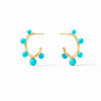 Julie Vos Hydra Stone Hoop - Turquiose Blue