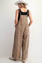 Animal Print Terry Knit Jumpsuit