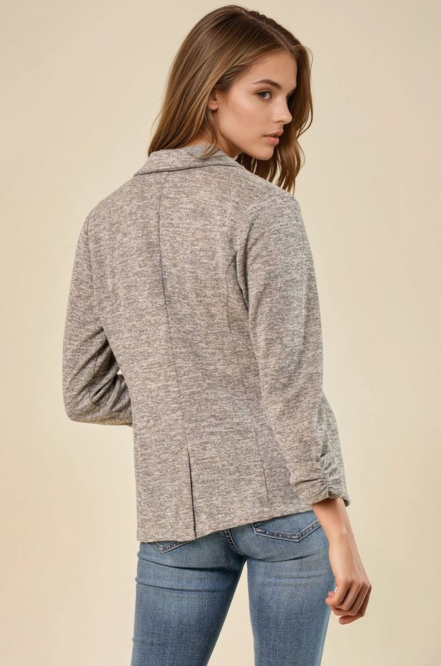 Knit Blazer - Taupe
