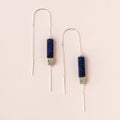 Rectangle Stone Lapis Earring