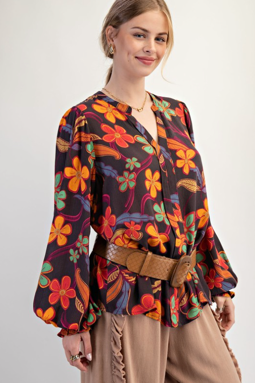 Floral Printed Woven Top