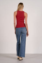 Contrast Heart Stitch Tank