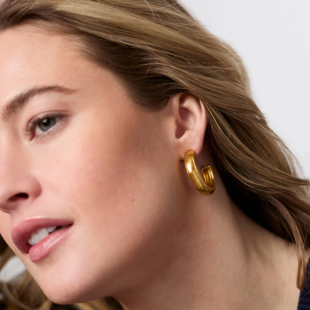 Julie Vos Cannes Hoop-Gold