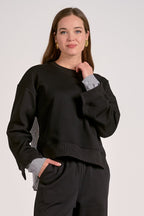 Black Stripe Back Top