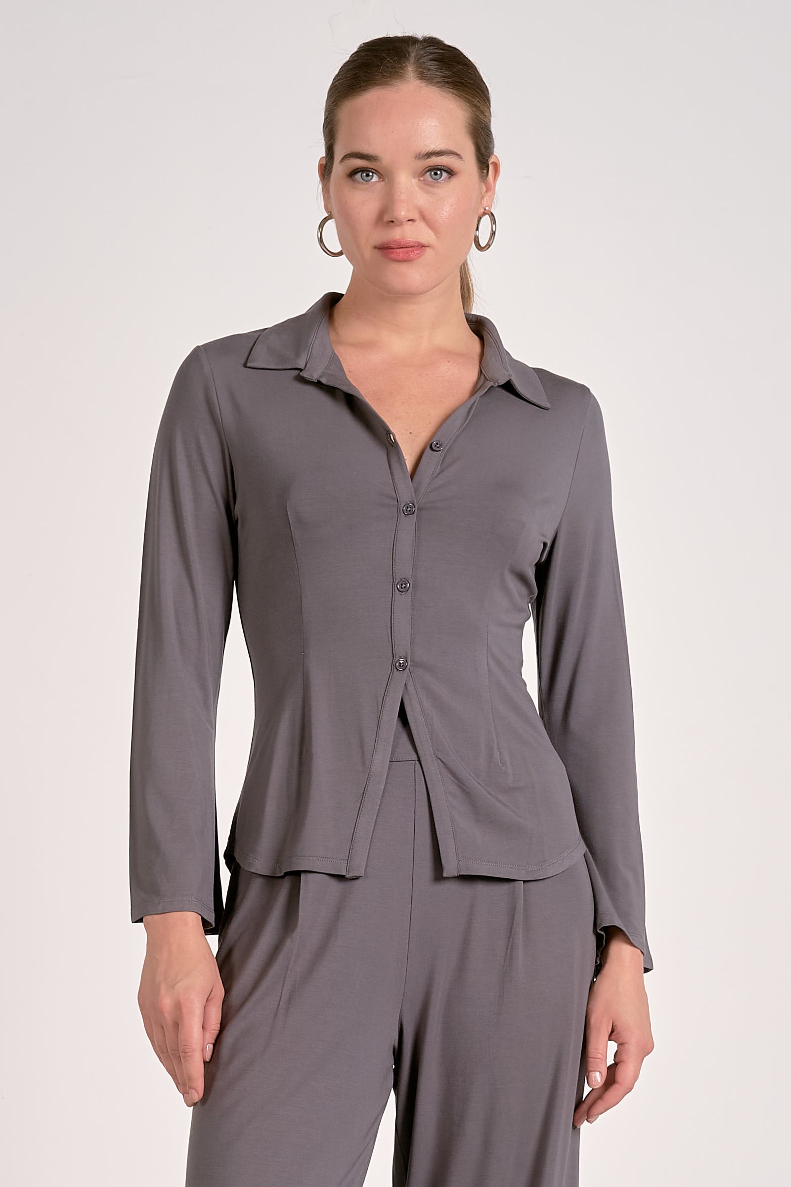 Knit Button Down Top