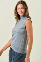 Basic Mock Neck Sweater Top