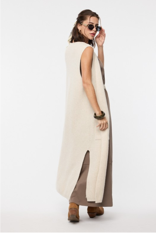 Long Sweater Vest Cardigan
