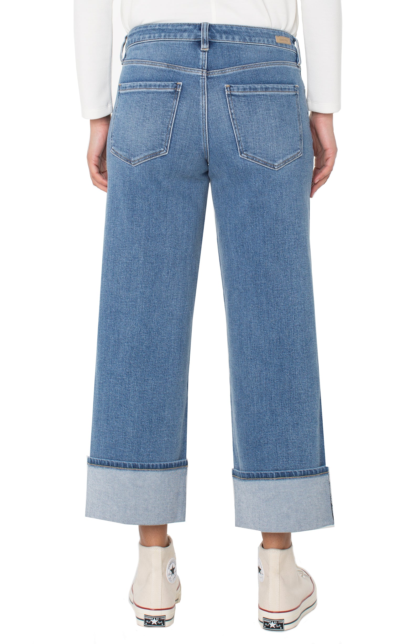 Morgan Cuffed Wide Leg Jean