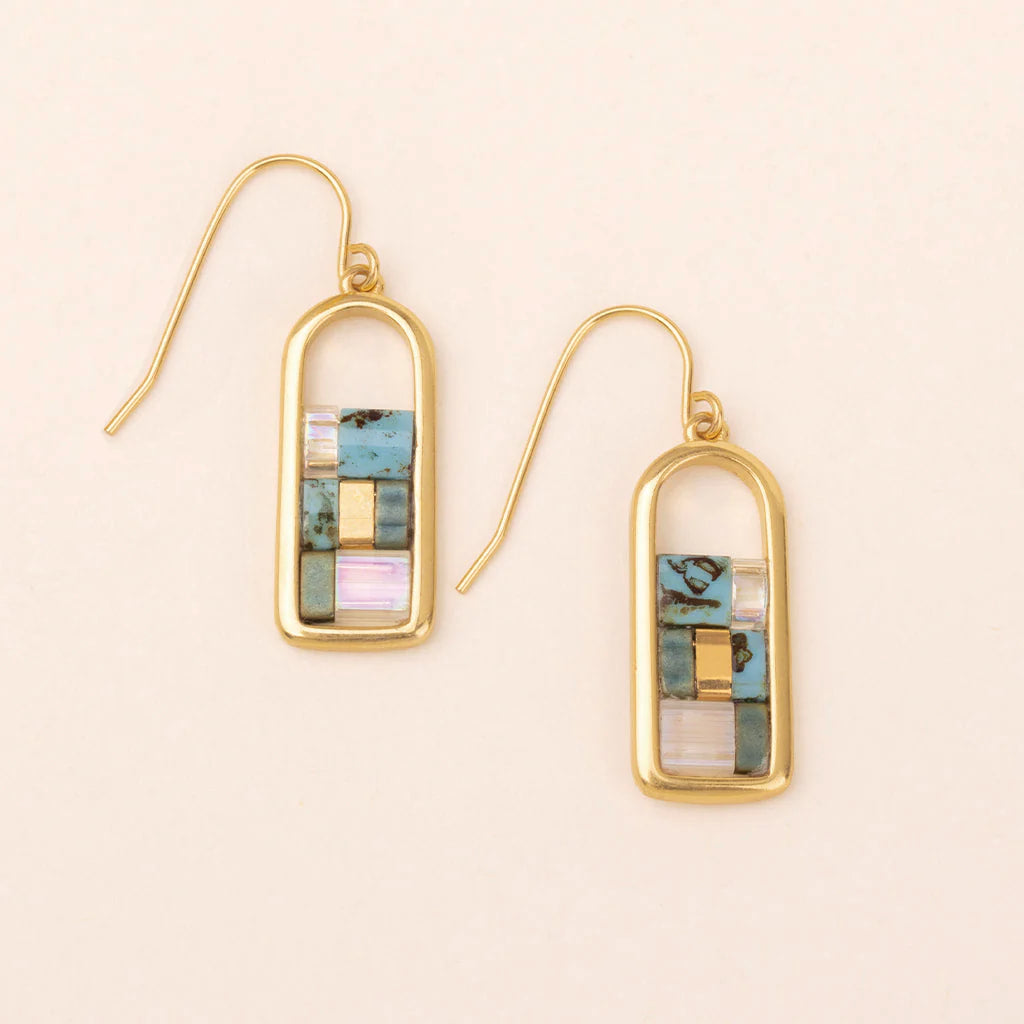 Miyuki Framed Earrings