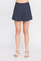 Flowy Pleat Tennis Shorts