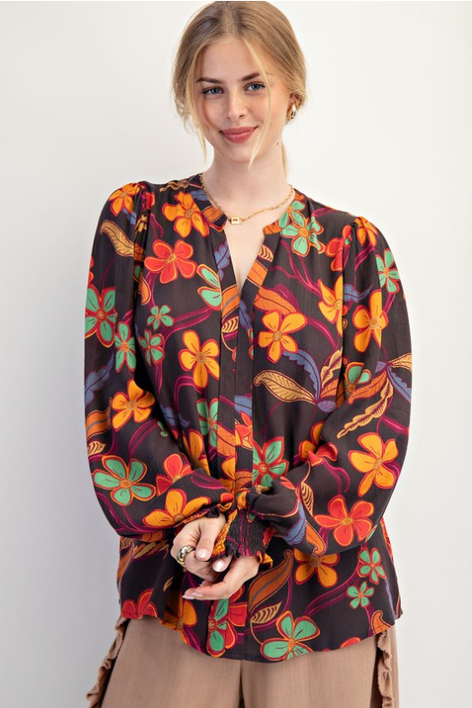 Floral Printed Woven Top