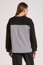 Black Stripe Back Top