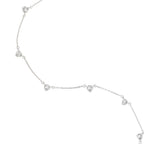 Demi-Fine Silver CZ Drop Necklace