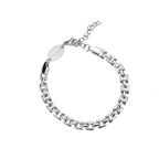 Silver Squared Chain Bracelet