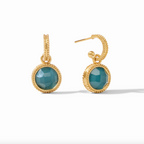 Julie Vos Fleur-de-Lis Hoop and Charm Earrings