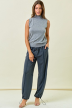 Basic Mock Neck Sweater Top