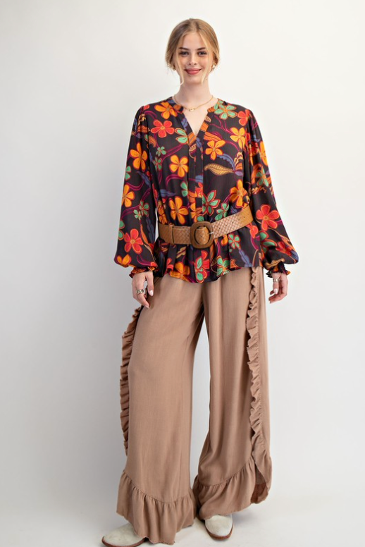 Floral Printed Woven Top