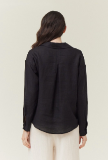 Linen Loose Button-Down Shirt