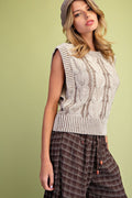 Cable Knit Sweater Vest