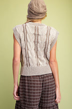 Cable Knit Sweater Vest