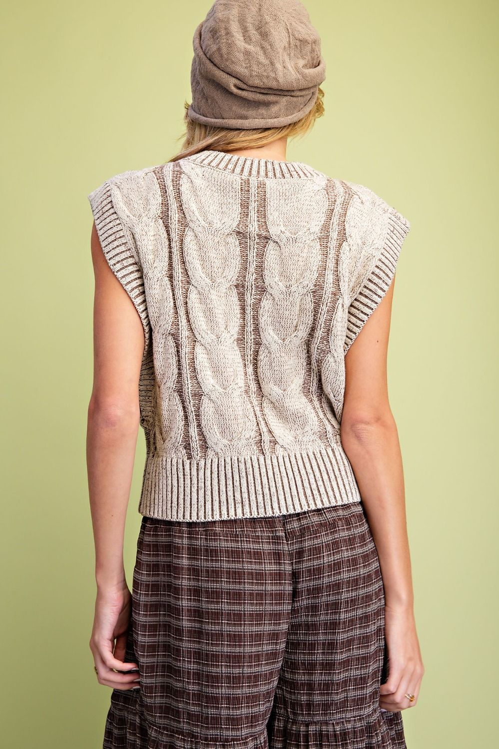 Cable Knit Sweater Vest