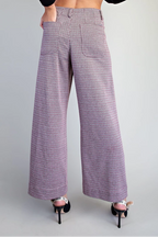 Plaid Straight Leg Pants