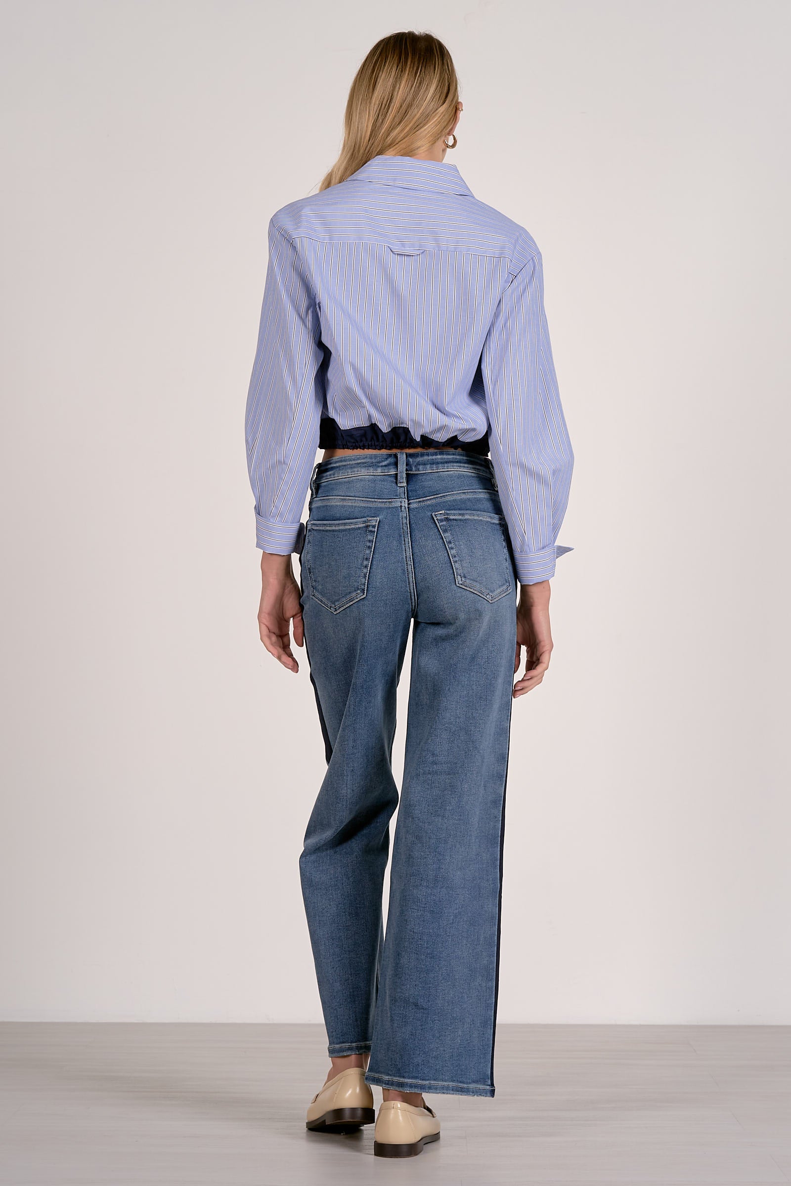 Cropped Tie Waist Shirt