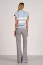 Sleeveless  Collar Sweater