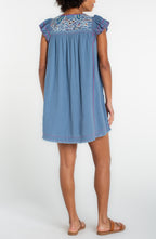 Flutter Sleeve Woven Dress