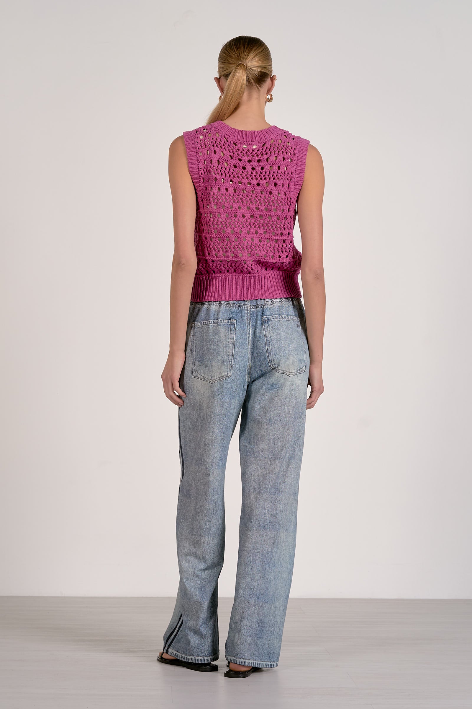 Tie Front Sweater Vest